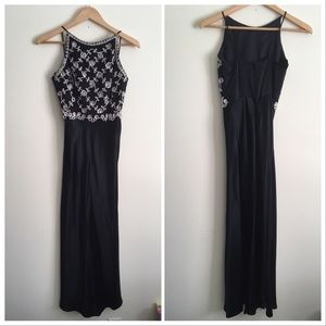 Jessica McClintock for Gunne Sax | Vintage 90's Black Formal Dress Size 3/4